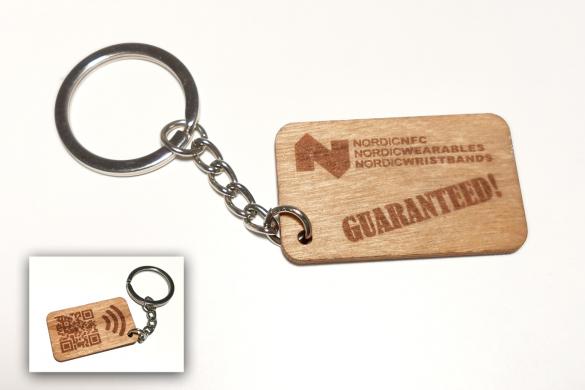 RFID/NFC-nøkkelbrikke i tre